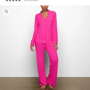 Skims hot pink pj set